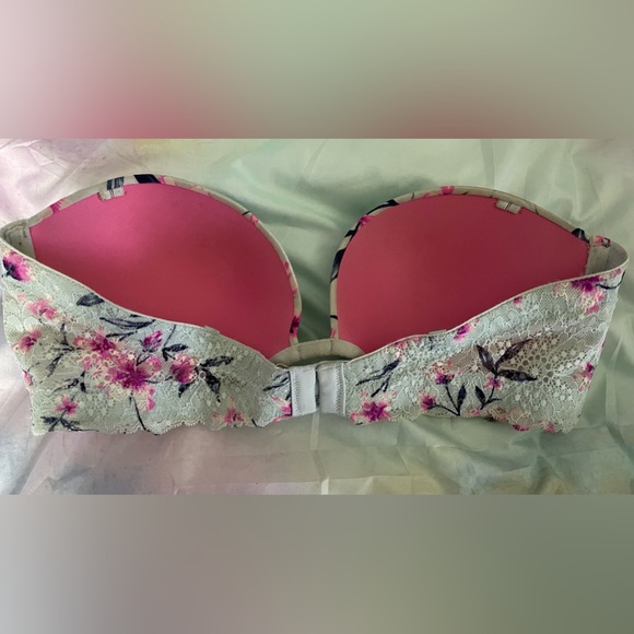 Victoria Secret Pink floral print strapless 36C bra - Picture 2 of 2